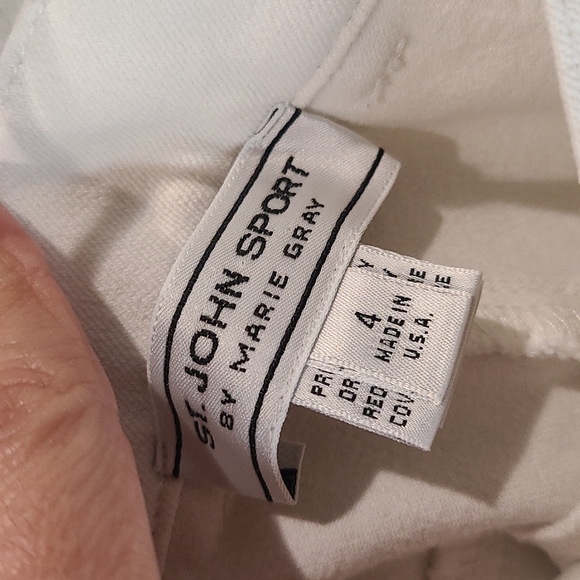 Vintage St. John Sport by Marie Gray white jeans size 4 - Picture 6 of 12